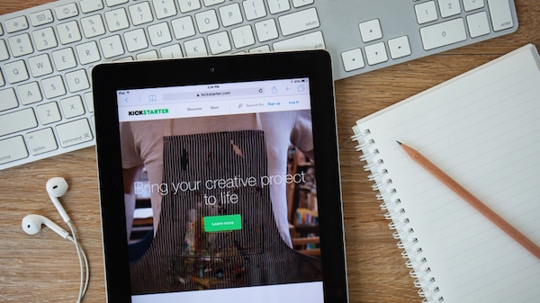 20151106211927 kickstarter on ipad apple desk workspace